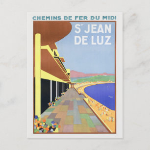 St.Jean de Luz Vintage Poster 1928 Briefkaart