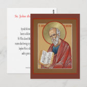St. Jean la carte de prière théologienne (Devant / Derrière)