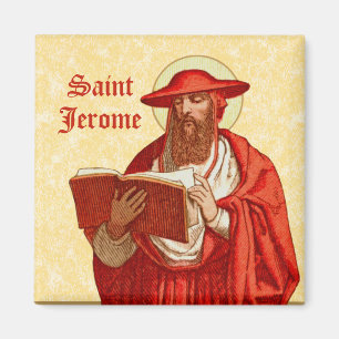 St. Jerome als kardinaal met boek (P 004) Magneet