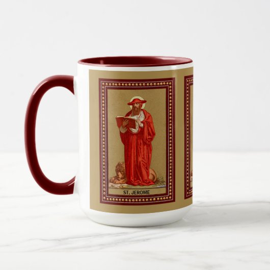 St. Jerome als kardinaal met lion (P 004) Mok (Links)