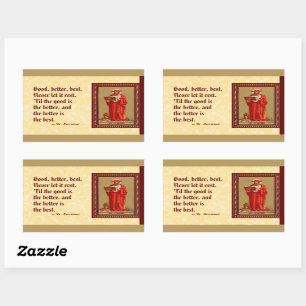 St. Jerome als kardinaal met lion (P 004) Rechthoekige Sticker