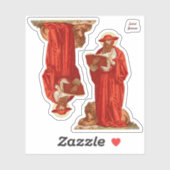 St. Jerome als kardinaal met lion (P 004) Sticker (Vel)