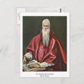 St. Jerome als kardinaal van El Greco Briefkaart (Voorkant / Achterkant)