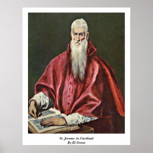 St. Jerome als kardinaal van El Greco Poster