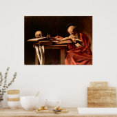 St. Jerome bij schrijven van Caravaggio Poster (Keuken)