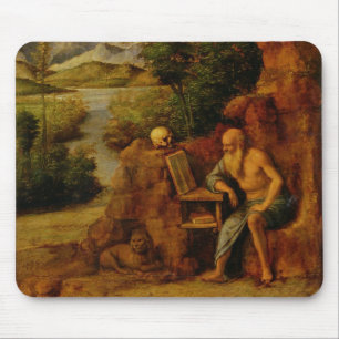 St. Jerome, c.1500 (olie op het paneel) Muismat