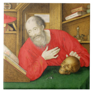 St. Jerome in zijn studie, 1650 (lichaamskleur en Tegeltje