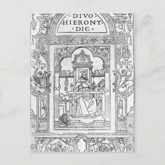 St. Jerome in zijn studie Briefkaart (Voorkant)