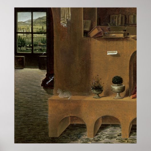 St. Jerome in zijn studie, c.1475 Poster (Voorkant)