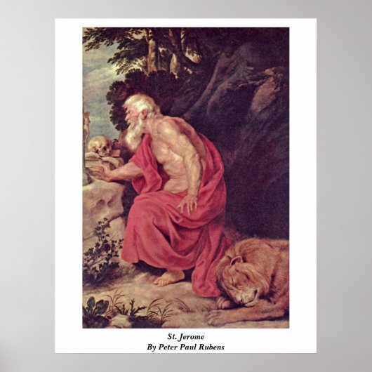 St. Jerome van Peter Paul Rubens Poster (Voorkant)