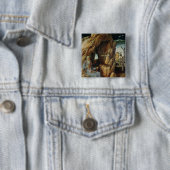 St. Jerome Vierkante Button 5,1 Cm (In situ)