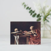 St. Jerome Writing van Michelangelo Merisi da Cara Briefkaart (Staand voorkant)