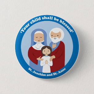 St. Joachim en St. Anne Ronde Button 5,7 Cm