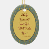 St. Joan of Arc (JM 28) Keramisch Ornament (Achterkant)