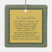 St. Joan of Arc (JM 28) Keramisch Ornament (Achterkant)