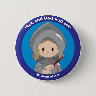 St. Joan of Arc Ronde Button 5,7 Cm