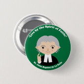 St. John Baptist de La Salle Ronde Button 5,7 Cm (Voorkant /achterkant)