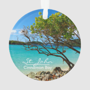 St. John Cinnamon Bay Beach Round Ornament