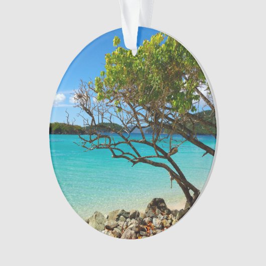 St. John Cinnamon Bay Beach Round Ornament (devant)