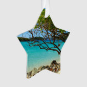 St. John Cinnamon Bay Beach Round Ornament (devant)
