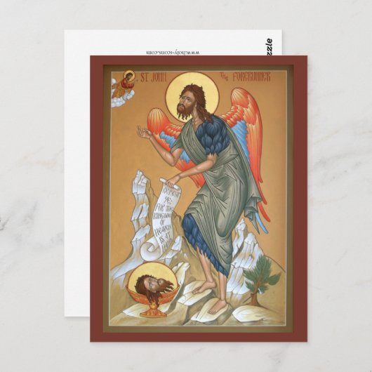 St. John de Forerunner Prayer Card Briefkaart (Voorkant / Achterkant)