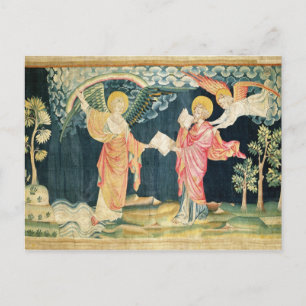 St. John eet het Boek Briefkaart