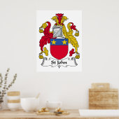 St. John Family Crest Poster (Keuken)