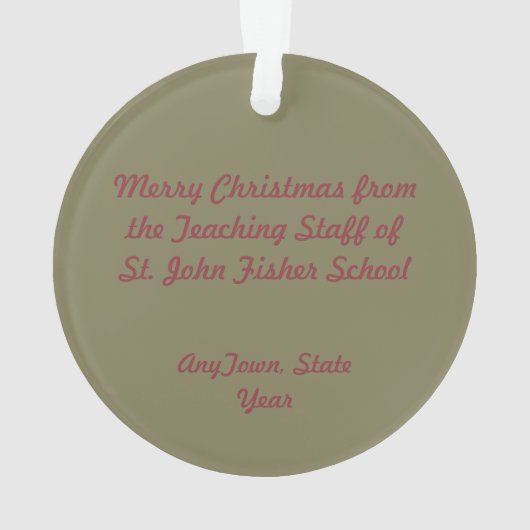 St. John Fisher (SAU 025) Acrylique circulaire (dos)