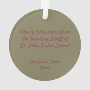 St. John Fisher (SAU 025) Circulair acryl Ornament