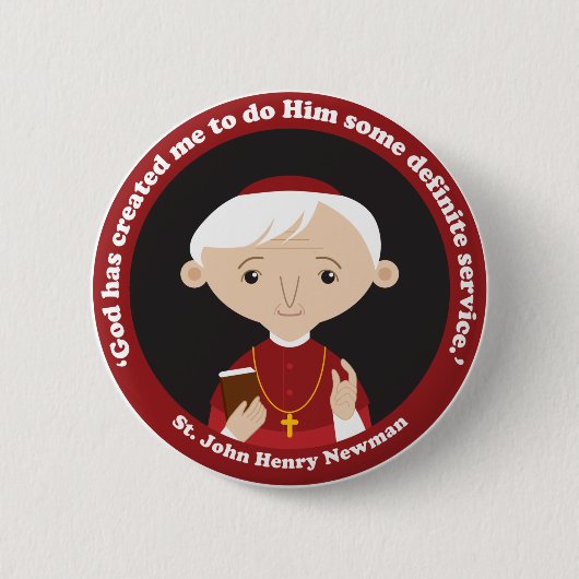 St. John Henry Newman Ronde Button 5,7 Cm (Voorkant)