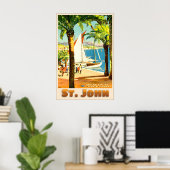 St John Îles Vierges américaines Caraïbes Affiche (Bureau à domicile)