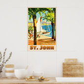 St John Îles Vierges américaines Caraïbes Affiche (Cuisine)