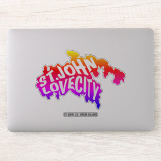St. John, Love City, VS Maagdeneilanden | Kleur Sticker