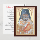 St. John of San Francisco Prayer Card Briefkaart (Voorkant / Achterkant)