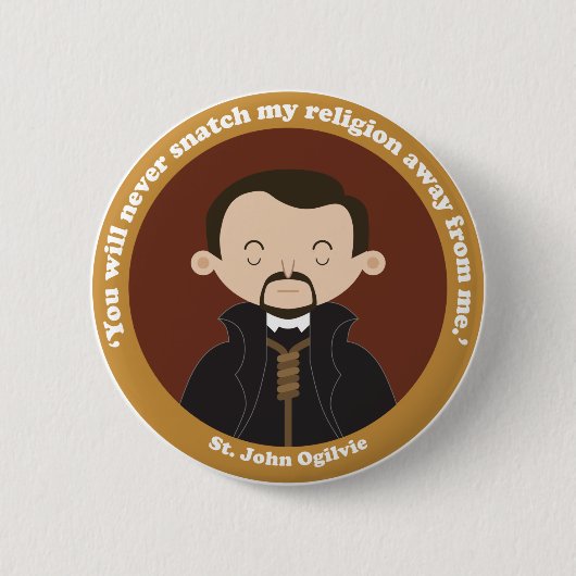 St. John Ogilvie Ronde Button 5,7 Cm (Voorkant)