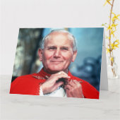 St John Paul II, carte de prière (Fleur jaune)