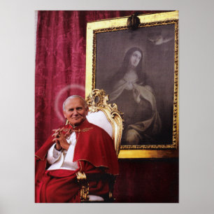 ST JOHN PAUL II EN MADONNA. POSTER