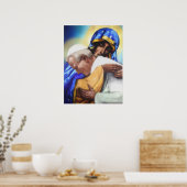 ST JOHN PAUL II EN ONZE LADY. POSTER (Keuken)