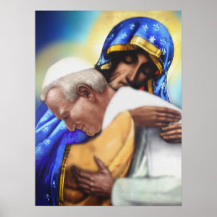 ST JOHN PAUL II EN ONZE LADY. POSTER
