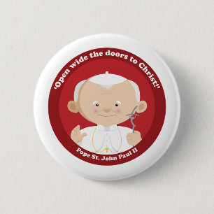 St. John Paul II Ronde Button 5,7 Cm