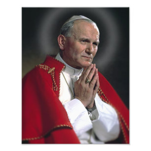 ST JOHN PAUL OP PRAYER FOTO AFDRUK