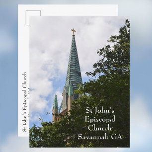 St John’s Episcopal Church Savannah Fotografisch Briefkaart