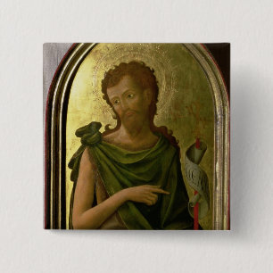 St. John the Baptist Vierkante Button 5,1 Cm