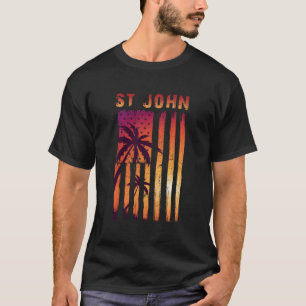 St John US Maagdeneilanden Patriottische Vlag T-shirt