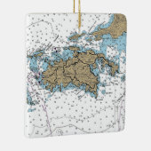 ST John USVI Chart Keramisch Ornament (Rechts)