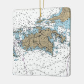 ST John USVI Chart Keramisch Ornament (Links)
