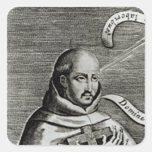 St. John van het Kruis, detail Vierkante Sticker (Voorkant)