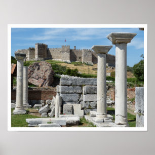 St. John's Basilica Ruins, Ayasuluk Castle, Turkij Poster
