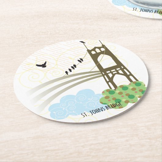 St. Johns Bridge Portland Onderzetter (Gebogen)