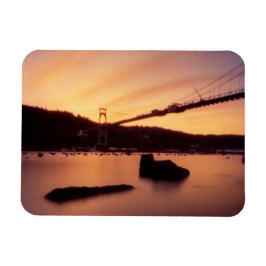 St Johns Bridge Sunset Magneet (Horizontaal)